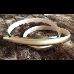 Tanner Gold Italian Leather Hook & Loop Belt‎